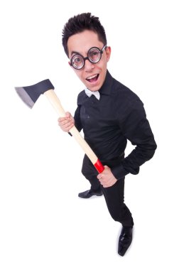 balta ile komik adam