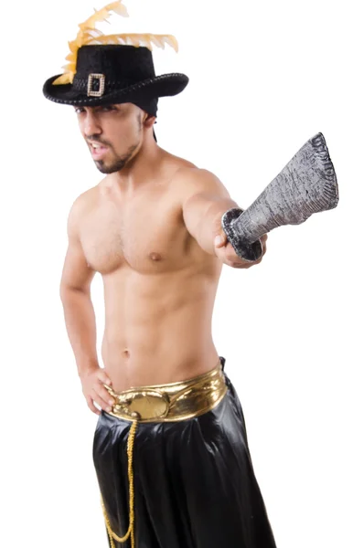 Man in pirate costume in halloween concept — Stock Photo, Image