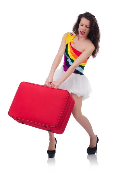 Young woman preparing for vacation — Stock Photo, Image