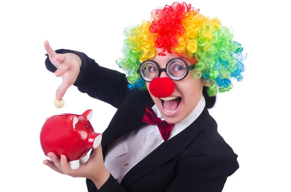 Zakenvrouw clown — Stockfoto