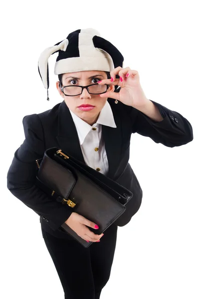 Businesswoman clown — Stock Photo, Image