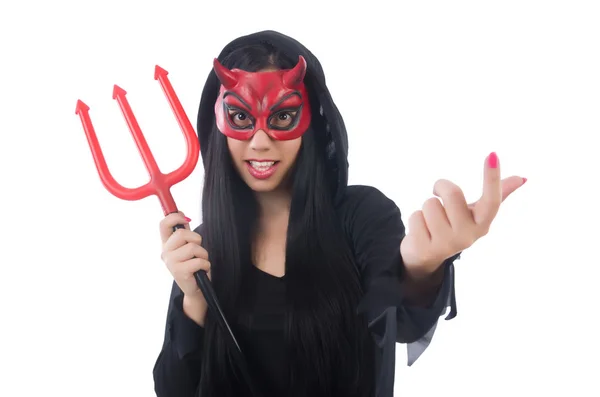 Joven mujer en el concepto de Halloween —  Fotos de Stock