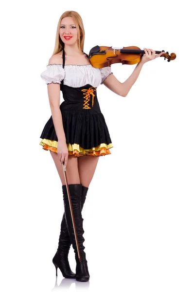 Girl playing violin — Stock Photo, Image