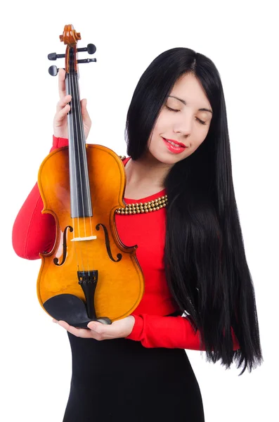 Giovane ragazza con violino — Foto Stock