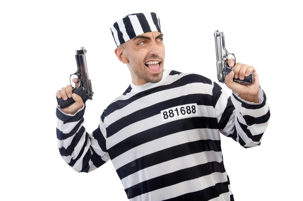 Prisoner with guns — Stock Photo, Image