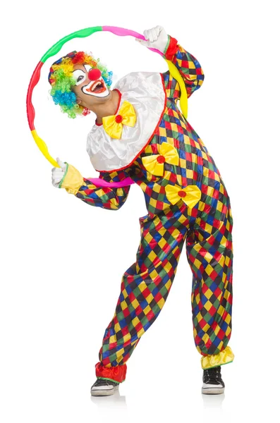 Clown med rockring — Stockfoto