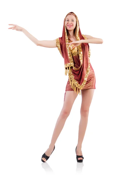 Girl dancing belly dance — Stock Photo, Image