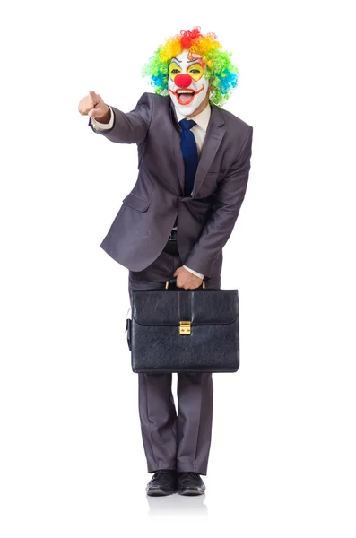 Zakenman clown — Stockfoto