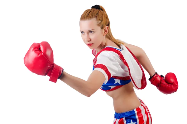 Kvinna boxare — Stockfoto