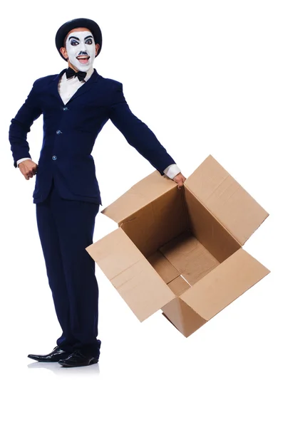 Hombre con caja — Foto de Stock