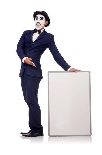 Смешной человек с пустой доской
