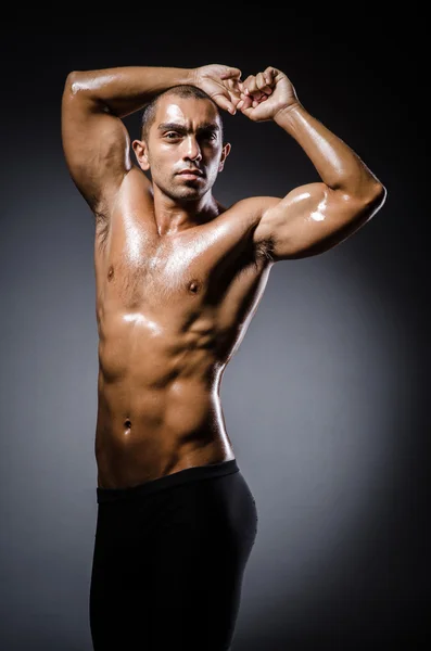 Ripped young man in bodybuilding concept — Stock Photo, Image