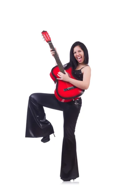 Mulher com guitarra — Fotografia de Stock