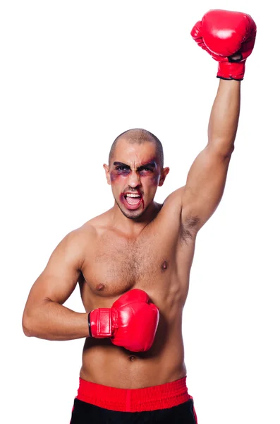 Boxeador mal golpeado —  Fotos de Stock