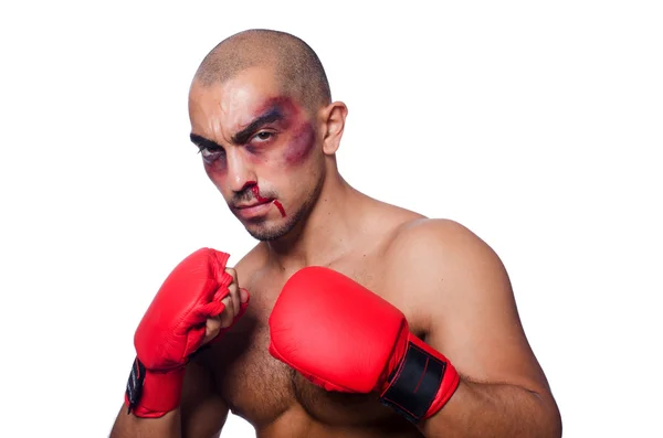 Boxeador mal batido — Fotografia de Stock
