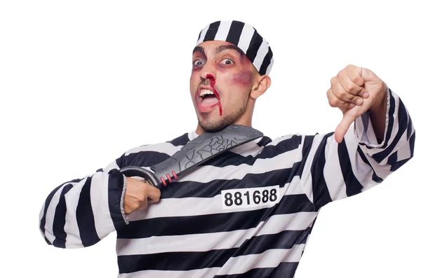 Więzień z nożem — Zdjęcie stockowe