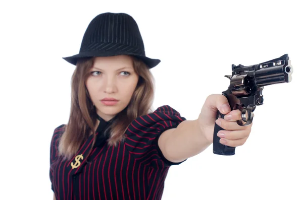 Donna gangster — Foto Stock