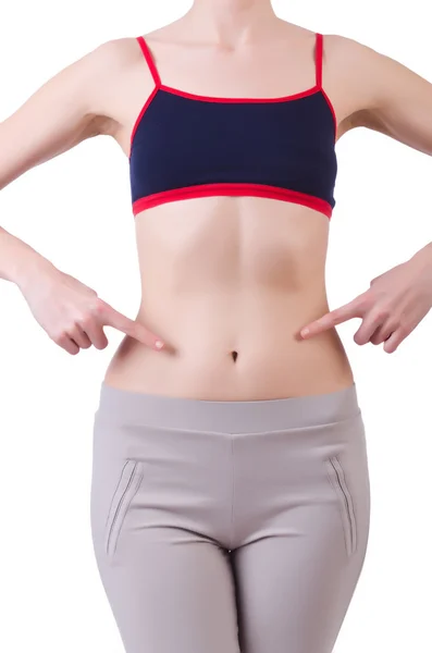 Corpo femminile nel concetto di dieta — Foto Stock