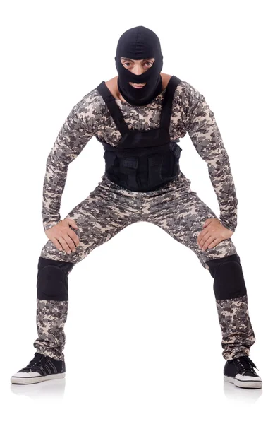 Voják v maskování — Stock fotografie