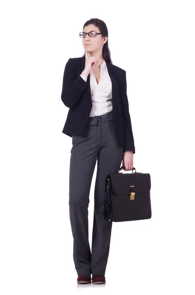 Businesswoman isolated on the white — Stock Photo, Image