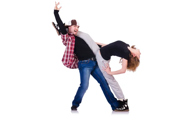 Dvojice tanečníků dancing moderní tance — Stock fotografie