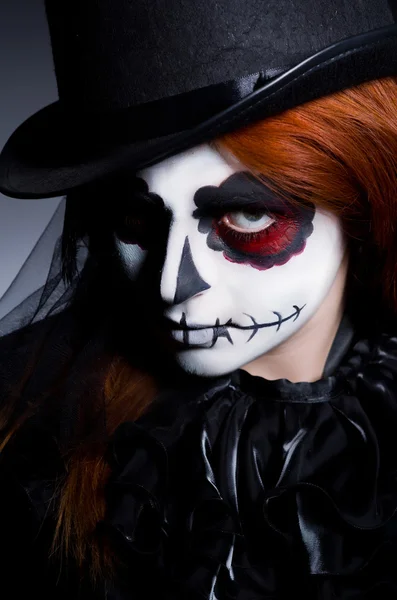 Woman satana in halloween concept — Stock Photo, Image