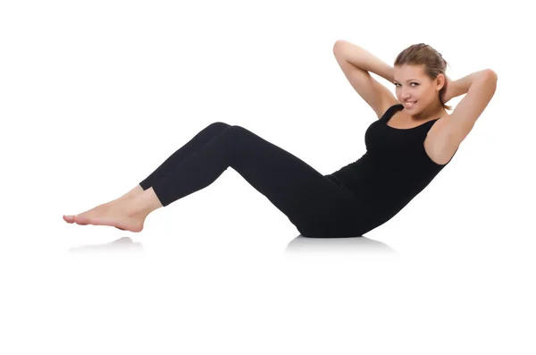 Young woman doing exercises Royalty Free Stock Images