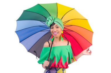 şemsiye ile Japon kadın