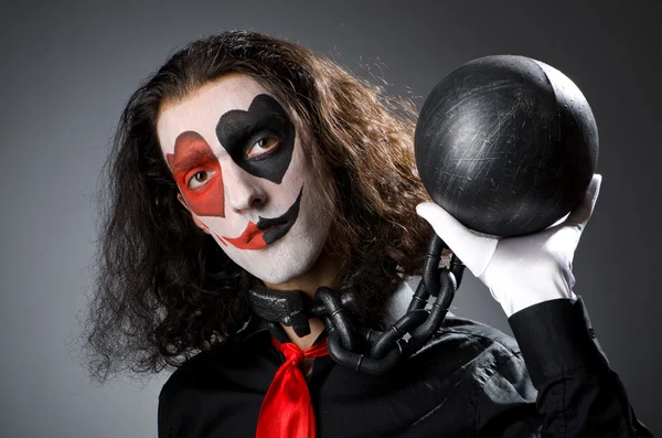 Clown med bojor — Stockfoto