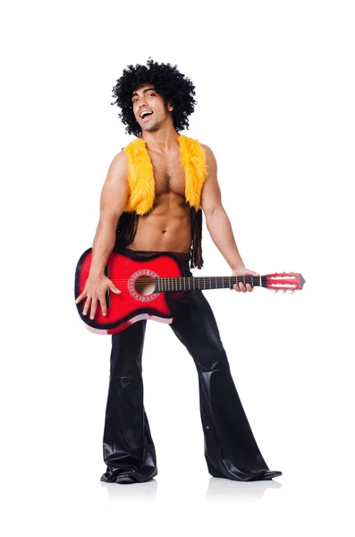 Male guitar player — Stock Photo, Image