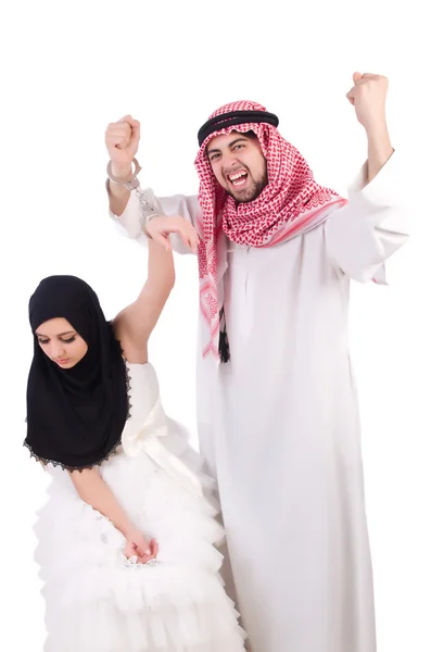 アラブ人男性と彼の妻と白 — ストック写真