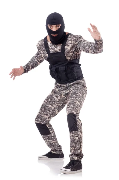 Soldaat in camouflage — Stockfoto