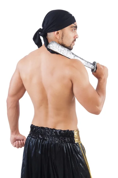 Man in pirate costume in halloween concept — Stock Photo, Image