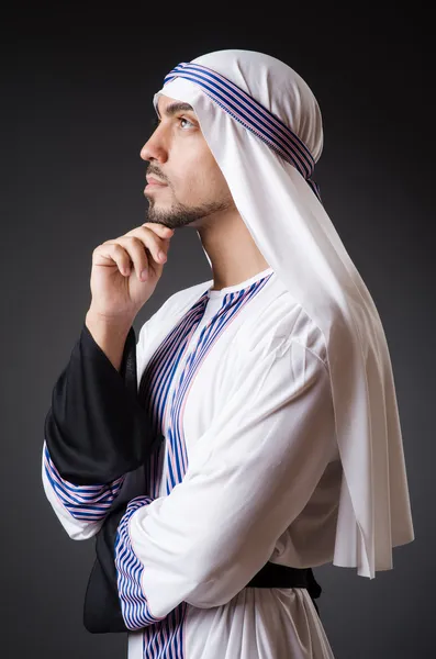 Arab man in deep thinking mode — Stock Photo, Image