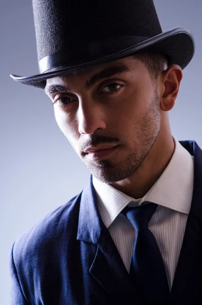 Businessman in old style hat — Stock Photo, Image