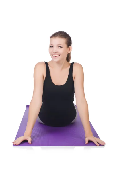 Young female doing exercises — Stock Photo, Image