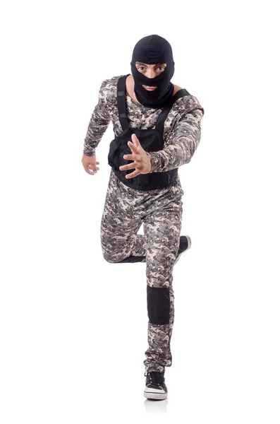 Soldat i kamouflage — Stockfoto