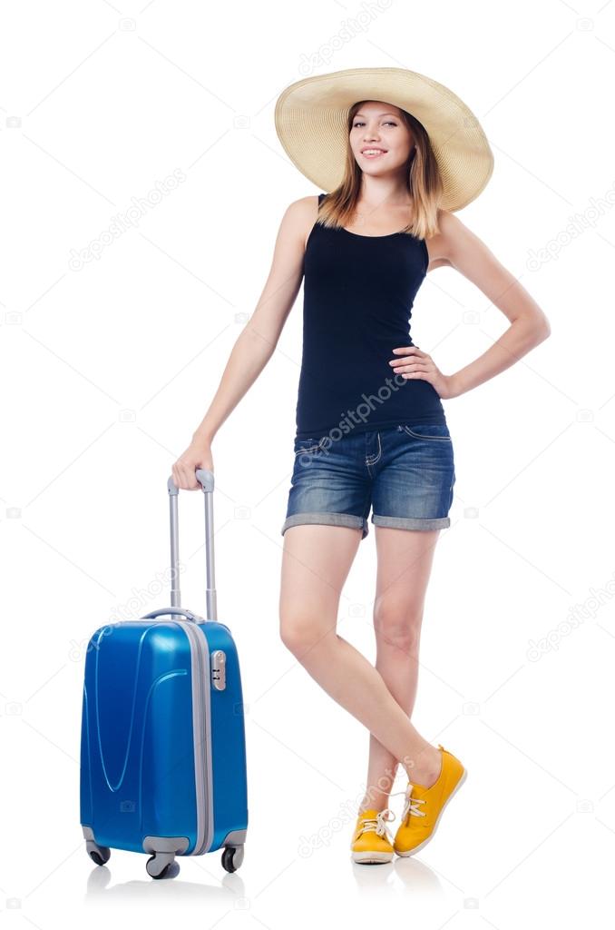 Young girl travelling