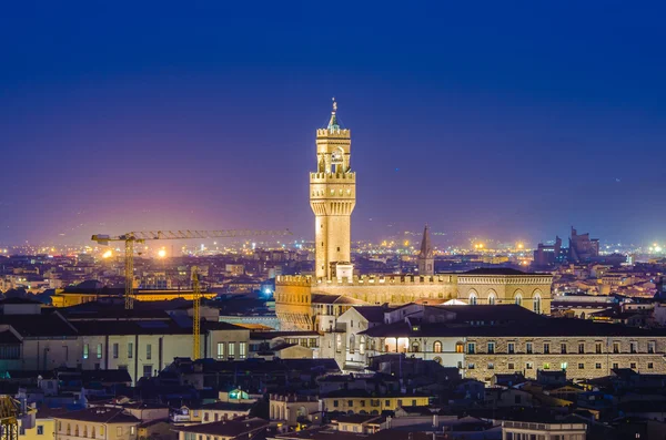 Vista noturna de Florença na Itália — Fotografia de Stock
