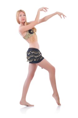 oryantal dans üzerine beyaz kız