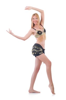 oryantal dans üzerine beyaz kız