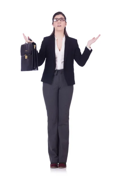 Businesswoman isolated on the white — Stock Photo, Image