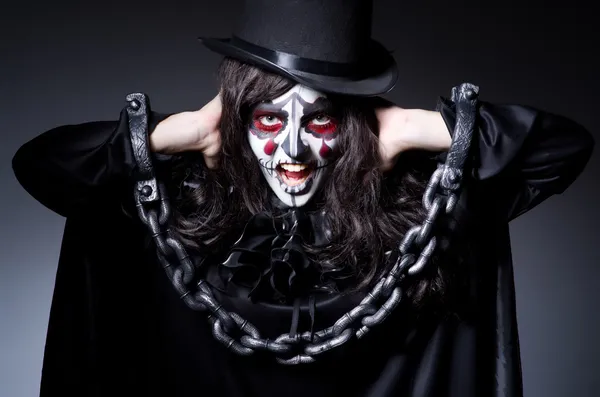 Monster chained in dark room — Stock Photo, Image