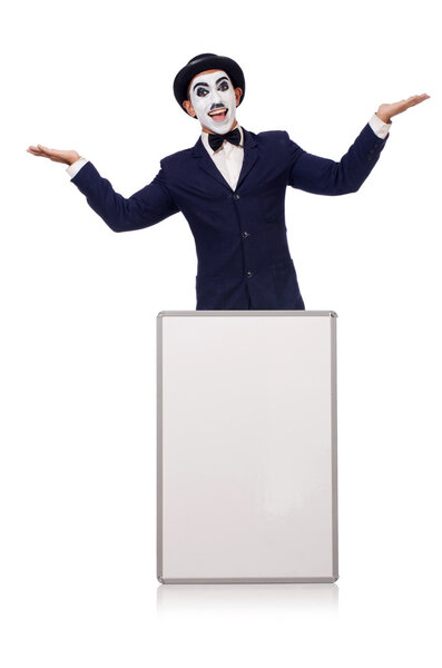 Смешной человек с пустой доской
