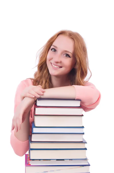 Young student isolated on the white — Stock Photo, Image