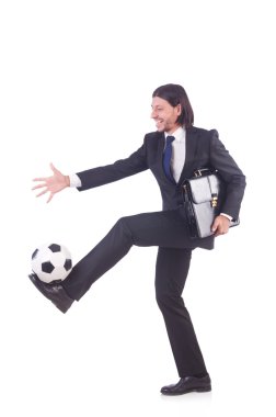 Futbolcu beyaz tenli adam.