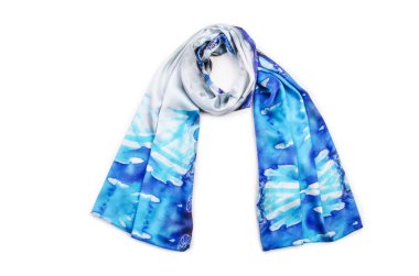 Beyaz arka plan üzerinde izole eşarp