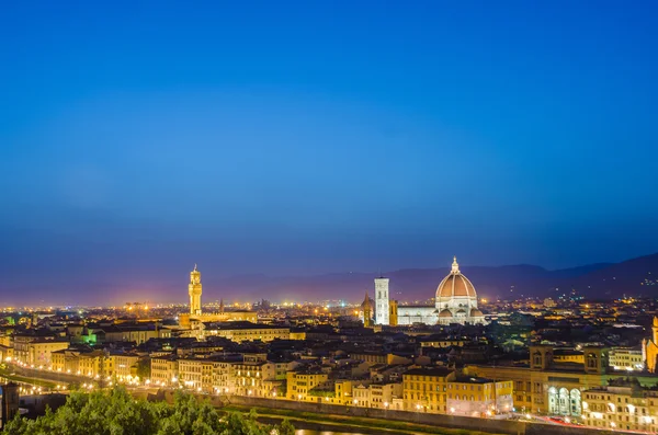 Bella vista di Firenze durante le ore serali — Foto Stock