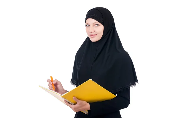 Young muslim female student with books — Stock Photo, Image