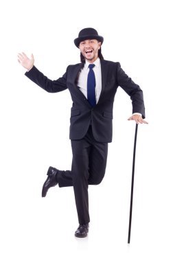 adam beyaz baston ile dancing